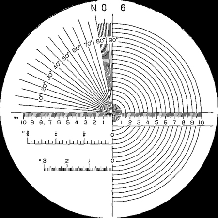 MITUTOYO Reticle #6 for Pkt Comparator 183-107